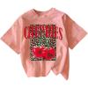 image:imageSOLY HUX Womens Plus Size Graphic Tees Cherry Leopard Print T Shirt Crew Neck Short Sleeve Loose TopsLight Pink Graphic