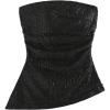 image:imageSOLY HUX Womens Sequin Tube Tops Sparkly Strapless Sleeveless Bandeau Split Asymmetric Hem Top Party ClubwearPlain Black