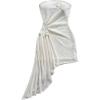 image:imageSOLY HUX Womens Strapless Tube Mini Dress Ruched Sleeveless Asymmetrical Hem Vacation Summer DressesSolid White
