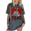 image:imageSOLY HUX Womens Summer Vintage Graphic Tees Short Sleeve Oversized T Shirt Western Rodeo Country Concert TopsDark Grey Letter
