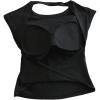 image:imageSOLY HUX Womens Twist Open Back Tank Tops with Built in Bra Sleeveless Crewneck Backless Summer Crop TopPure Black