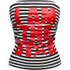 image:imageSOLY HUX Womens Y2k Striped Graphic Tube Top Strapless Fitted Bandeau Crop Tops Street WearBlack and White