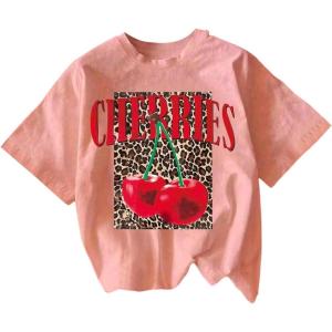 image:imageSOLY HUX Womens Plus Size Graphic Tees Cherry Leopard Print T Shirt Crew Neck Short Sleeve Loose TopsLight Pink Graphic