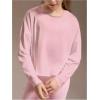 image:imageSOLY HUX Girls Long Sleeve TShirt Cutout Athletic Shirts Basic Sports Tee Tops ActivewearPure Pink