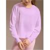image:imageSOLY HUX Girls Long Sleeve TShirt Cutout Athletic Shirts Basic Sports Tee Tops ActivewearPure Purple
