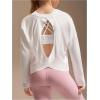 image:imageSOLY HUX Girls Long Sleeve TShirt Cutout Athletic Shirts Basic Sports Tee Tops ActivewearPure White