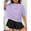 image:imageSOLY HUX Girls Open Back Workout Tops Short Sleeve Crew Neck Running Sports T Shirts Summer ClothesMauve Purple