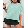 image:imageSOLY HUX Girls Open Back Workout Tops Short Sleeve Crew Neck Running Sports T Shirts Summer ClothesMint Green