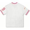 image:imageSOLY HUX Jersey Shirts for Women Y2k Oversized T Shirt Striped Number Graphic Tees V Neck Half Sleeve Streetwear TopsPink Number Graphic