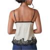 image:imageSOLY HUX Lace Cami Silk Camisole Tops for Women Summer Going Out Spaghetti Strap Satin Tank TopApricot