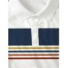 image:imageSOLY HUX Mens Color Block Striped Golf Shirts Short Sleeve Classic TShirt Business Casual TopsWhite Multi