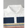 image:imageSOLY HUX Mens Color Block Striped Golf Shirts Short Sleeve Classic TShirt Business Casual TopsWhite Multi