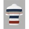 image:imageSOLY HUX Mens Color Block Striped Golf Shirts Short Sleeve Classic TShirt Business Casual TopsWhite Multi