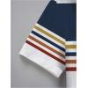 image:imageSOLY HUX Mens Color Block Striped Golf Shirts Short Sleeve Classic TShirt Business Casual TopsWhite Multi
