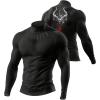 image:imageSOLY HUX Mens Workout Shirts Gothic Graphic Tees Long Sleeve Mock Neck Athletic T Shirt Sports Running Gym TopsBlack Letter