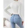 image:imageSOLY HUX Womens Bodysuit Turtleneck Long Sleeve Solid Bodysuit T Shirt TopsSolid White