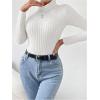 image:imageSOLY HUX Womens Bodysuit Turtleneck Long Sleeve Solid Bodysuit T Shirt TopsSolid White