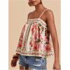 image:imageSOLY HUX Womens Boho Floral Cami Top Spaghetti Strap Sleeveless Vacation Summer CamisoleBeige Floral