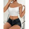 image:imageSOLY HUX Womens Crop Camisole 2 Packs Spaghetti Strap Tank Tops with Built in Bras UndershirtsBlack and White