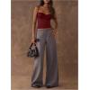 image:imageSOLY HUX Womens Floral Lace Trim Camisole Spaghetti Strap Fitted Shirt Top Summer Crop Cami TopsPure Burgundy