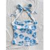 image:imageSOLY HUX Womens Floral Print Halter Neck Crop Tops Tie Backless Fitted Tank Shirts Summer Vacation ClothesBlue Floral