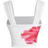 image:imageSOLY HUX Womens Floral Print Tank Tops Square Neck Sleeveless Going Out Tops Double Lined Summer Crop Tank TopsWhite Floral
