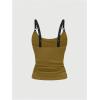 image:imageSOLY HUX Womens Grunge Studded Scoop Neck Tank Top Summer Sleeveless Ribbed Knit Party Tops StreetwearArmy Green