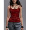 image:imageSOLY HUX Womens Grunge Studded Scoop Neck Tank Top Summer Sleeveless Ribbed Knit Party Tops StreetwearPure Burgundy