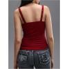 image:imageSOLY HUX Womens Grunge Studded Scoop Neck Tank Top Summer Sleeveless Ribbed Knit Party Tops StreetwearPure Burgundy