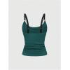 image:imageSOLY HUX Womens Grunge Studded Scoop Neck Tank Top Summer Sleeveless Ribbed Knit Party Tops StreetwearPure Dark Green