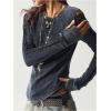 image:imageSOLY HUX Womens Hollow Out Long Sleeve Tops Crew Neck T Shirts Vintage Tees Going Out OutfitPure Black