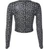 image:imageSOLY HUX Womens Leopard Mesh T Shirt Y2k Cheetah Print Sheer Crewneck Long Sleeve Going Out Crop TopsBlack Leopard