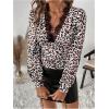 image:imageSOLY HUX Womens Leopard Print Lace Tops Long Sleeve T Shirt V Neck Bishop TeeRed Leopard