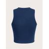 image:imageSOLY HUX Womens Letter Graphic Tank Top Notched V Neck Sleeveless Summer Crop Tops StreetwearDark Blue Motorcycle
