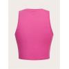 image:imageSOLY HUX Womens Letter Graphic Tank Top Notched V Neck Sleeveless Summer Crop Tops StreetwearHotpink Motorcycle