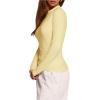image:imageSOLY HUX Womens Long Sleeve T Shirt Crewneck Slim Fit Tee Casual Going Out TopsPlain Butter Yellow