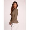 image:imageSOLY HUX Womens Long Sleeve T Shirt Crewneck Slim Fit Tee Casual Going Out TopsPure Coffee Brown