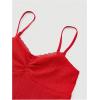 image:imageSOLY HUX Womens Peplum Tops Summer Casual Ruched Flowy Going Out Top Spaghetti Strap Tank CamisolePlain Red