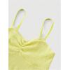 image:imageSOLY HUX Womens Peplum Tops Summer Casual Ruched Flowy Going Out Top Spaghetti Strap Tank CamisolePlain Yellow