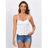 image:imageSOLY HUX Womens Peplum Tops Summer Casual Ruched Flowy Going Out Top Spaghetti Strap Tank CamisoleSolid White