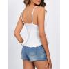 image:imageSOLY HUX Womens Peplum Tops Summer Casual Ruched Flowy Going Out Top Spaghetti Strap Tank CamisoleSolid White
