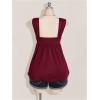 image:imageSOLY HUX Womens Plus Size Babydoll Tops Twist Front Sleeveless Peplum Flowy Going Out TopPure Burgundy