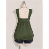 image:imageSOLY HUX Womens Plus Size Babydoll Tops Twist Front Sleeveless Peplum Flowy Going Out TopSolid Army Green