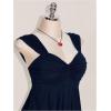 image:imageSOLY HUX Womens Plus Size Babydoll Tops Twist Front Sleeveless Peplum Flowy Going Out TopSolid Dark Blue