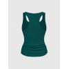 image:imageSOLY HUX Womens Punk Studded Ruched Tank Top Scoop Neck Sleeveless Fitted Grunge Tops StreetwearPlain Green