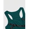 image:imageSOLY HUX Womens Punk Studded Ruched Tank Top Scoop Neck Sleeveless Fitted Grunge Tops StreetwearPlain Green