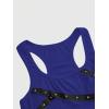 image:imageSOLY HUX Womens Punk Studded Ruched Tank Top Scoop Neck Sleeveless Fitted Grunge Tops StreetwearPure Blue