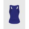 image:imageSOLY HUX Womens Punk Studded Ruched Tank Top Scoop Neck Sleeveless Fitted Grunge Tops StreetwearPure Blue