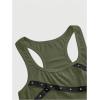 image:imageSOLY HUX Womens Punk Studded Ruched Tank Top Scoop Neck Sleeveless Fitted Grunge Tops StreetwearPure Green
