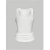 image:imageSOLY HUX Womens Punk Studded Ruched Tank Top Scoop Neck Sleeveless Fitted Grunge Tops StreetwearPure White